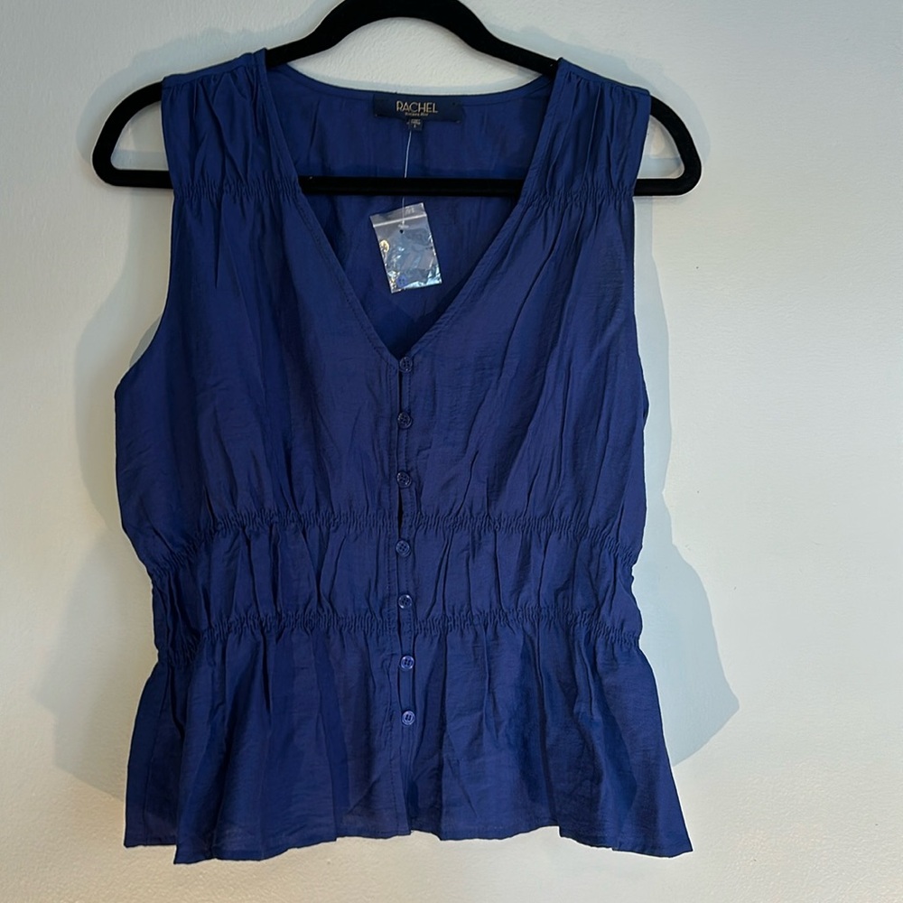 NWT blue Rachel Rachel Roy sleeveless top size large
